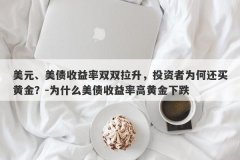 美元、美债收益率双双拉升，投资者为何还买黄金？-为什么美债收益率高黄金