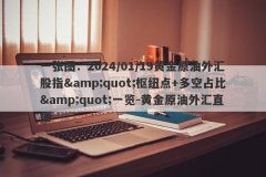 一张图：2024/01/19黄金原油外汇股指&amp;quot;枢纽点+多空占比&amp;quot;一览