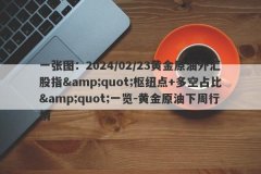 一张图：2024/02/23黄金原油外汇股指&amp;quot;枢纽点+多空占比&amp;quot;一览