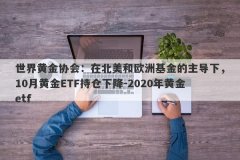 世界黄金协会：在北美和欧洲基金的主导下，10月黄金ETF持仓下降-2020年黄金e