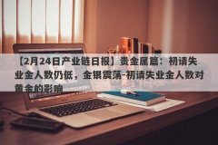 【2月24日产业链日报】贵金属篇：初请失业金人数仍低，金银震荡-初请失业金