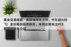 黄金交易提醒：美联储降息之际，中东战火纷飞！金价屡创历史新高，本周还需
