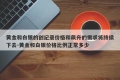 黄金和白银的创纪录价格和飙升的需求将持续下去-黄金和白银价格比例正常多