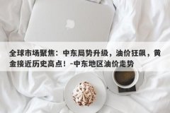 全球市场聚焦：中东局势升级，油价狂飙，黄金接近历史高点！-中东地区油价