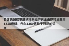 包含美国楼市继续拖累经济黄金由跌转涨触高1318道明：升向1360将快于预期的词