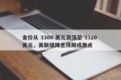 金价从 3300 美元震荡至 3320 美元，美联储降息预期成焦点