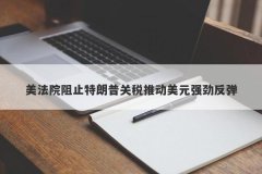 美法院阻止特朗普关税推动美元强劲反弹